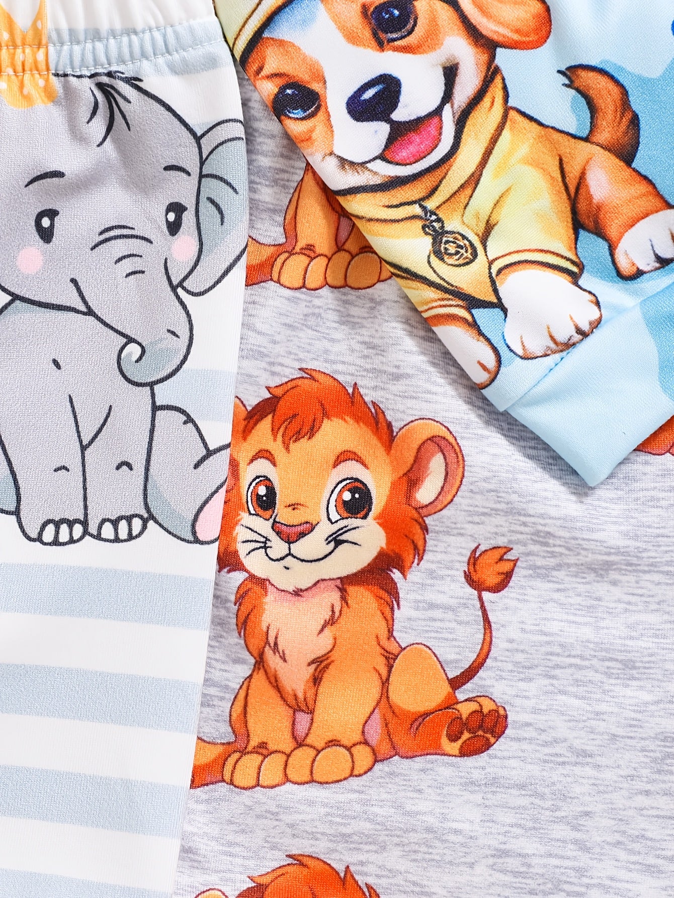 Adorable Cartoon Animal Print - 3pcs
