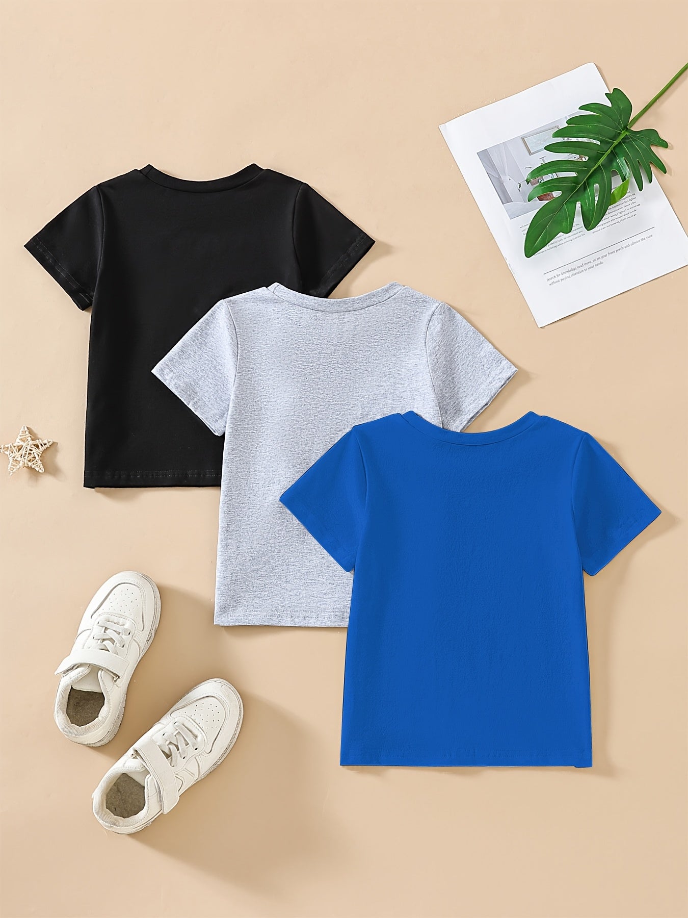 3pcs Cute Panda Print Short Sleeve T-Shirt Set