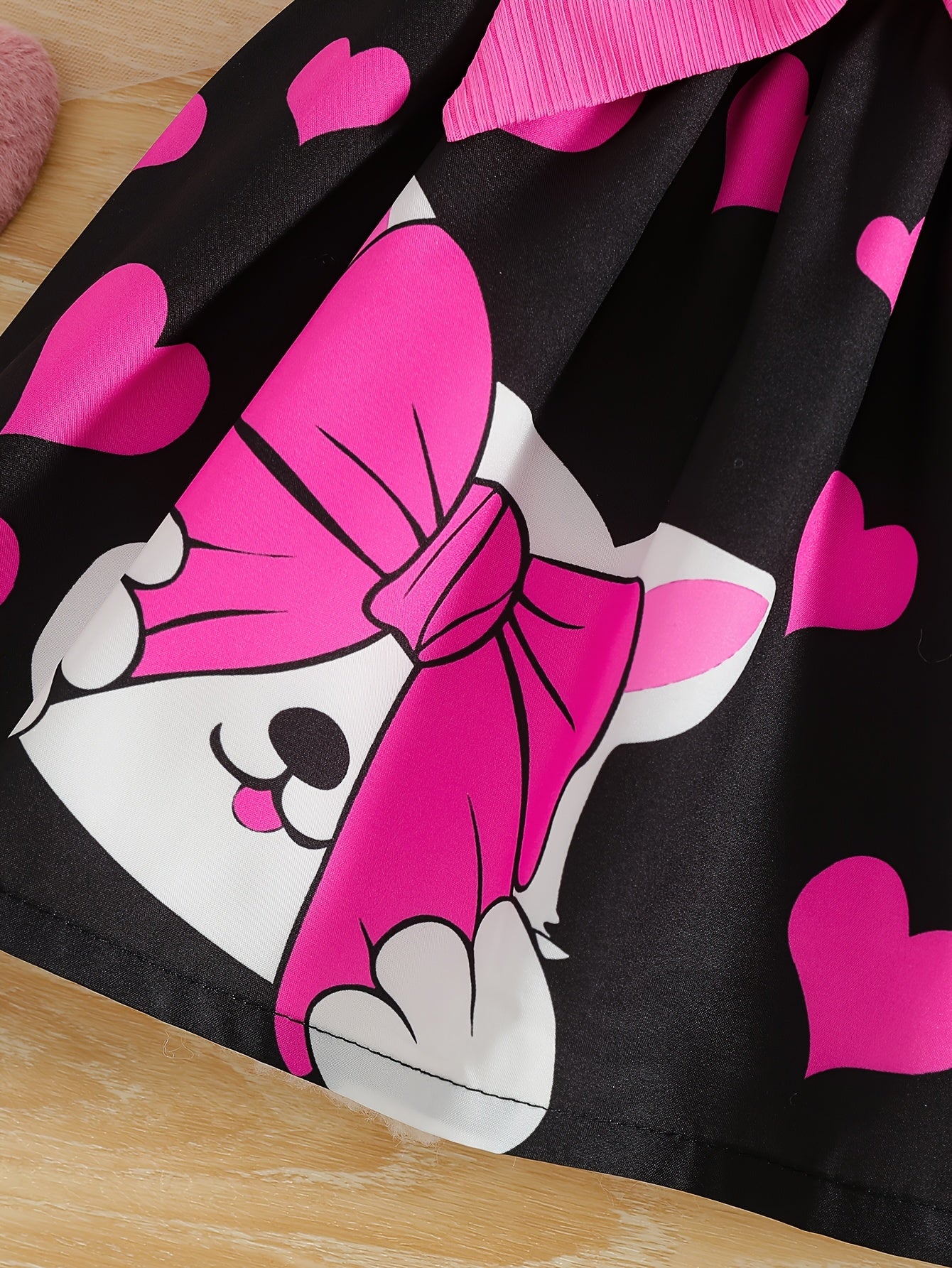 Adorable Cartoon Cat Print Sleeveless Dress for Girls