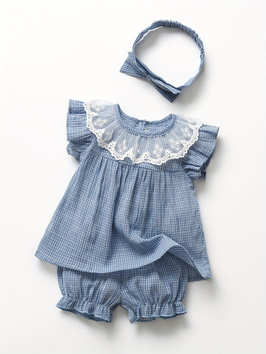 3pcs Girls' Summer Outfit Set