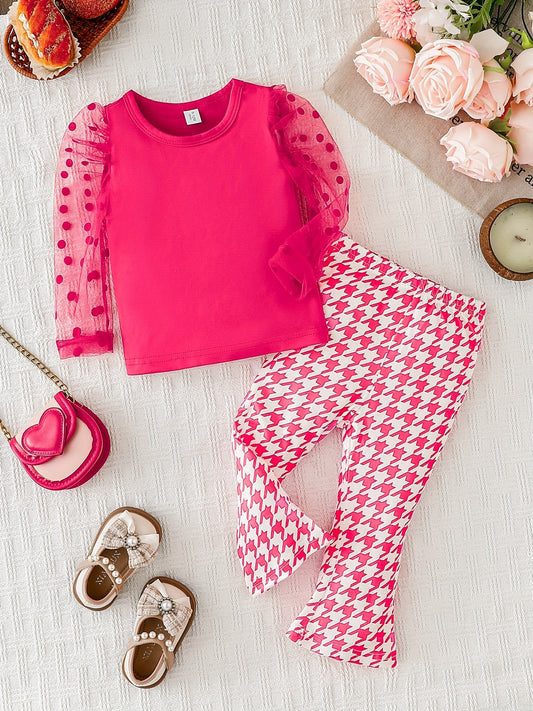 2pcs Girls' Spring & Fall Fashion Set