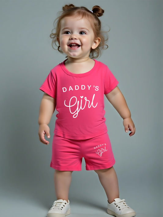 Adorable "Daddy's Girl" Pink Casual Outfit