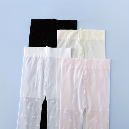 4-Pack Girls' Star Pattern Knit Fabric Leggings