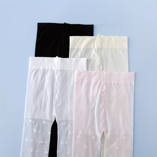 4-Pack Girls' Star Pattern Knit Fabric Leggings