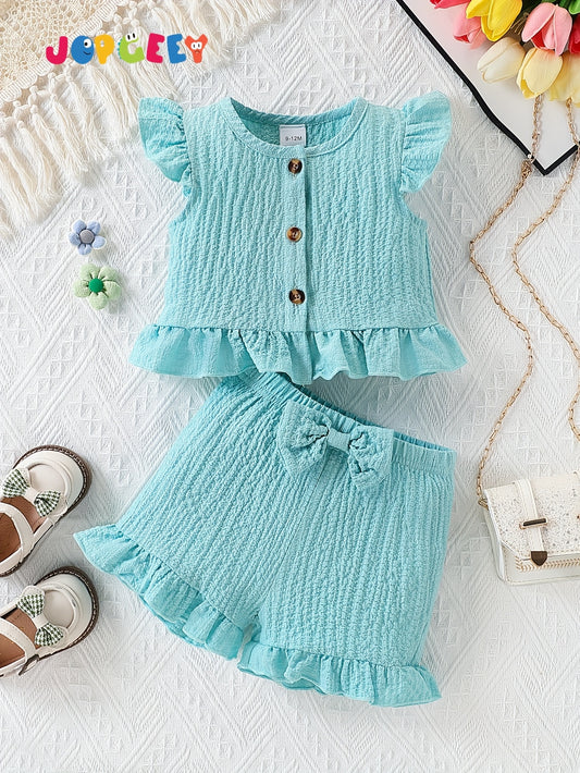 2pcs set of girls' and babies' cool summer