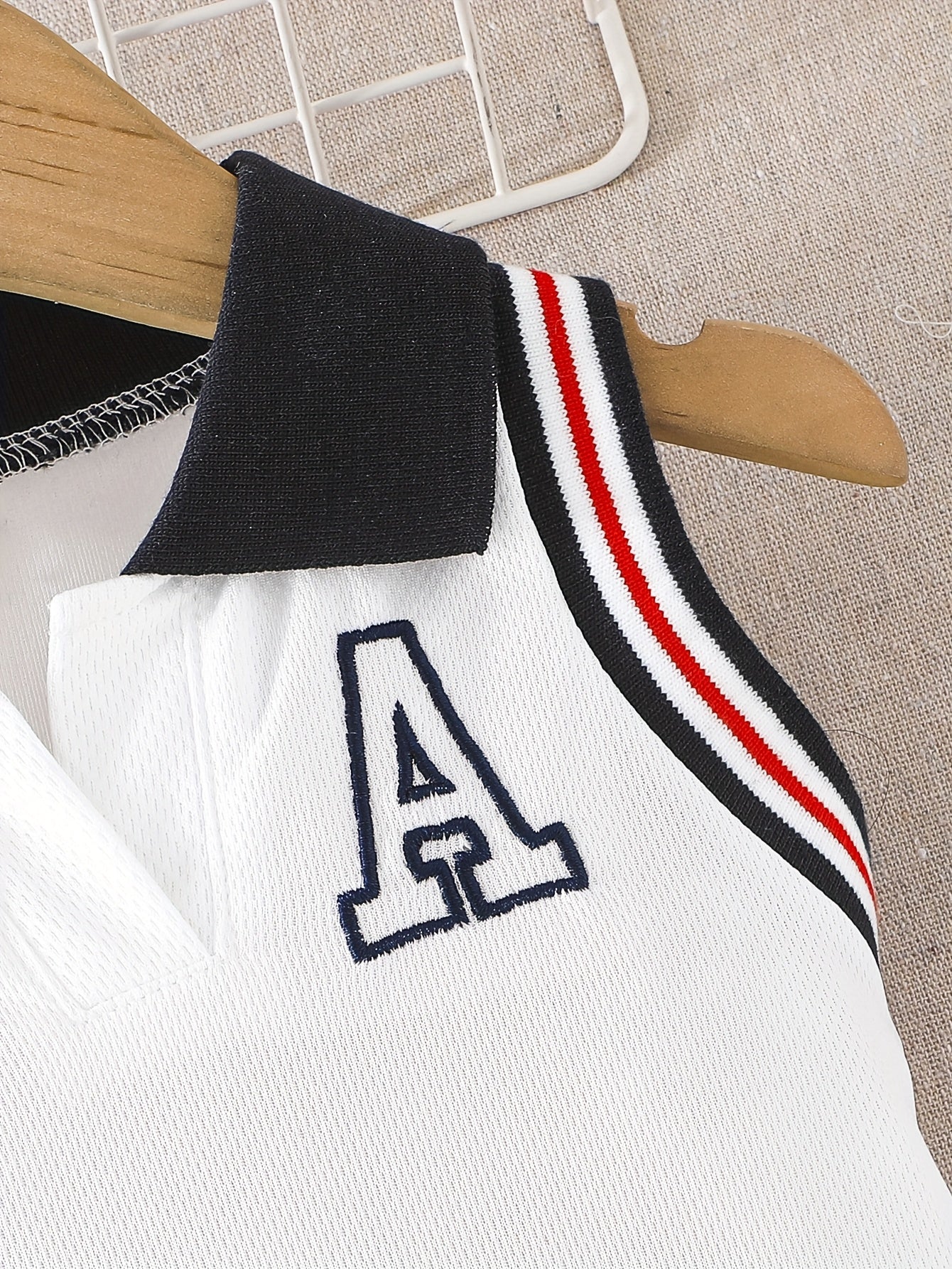 A Pleated Dress for Baby Girls with Letter Embroidery