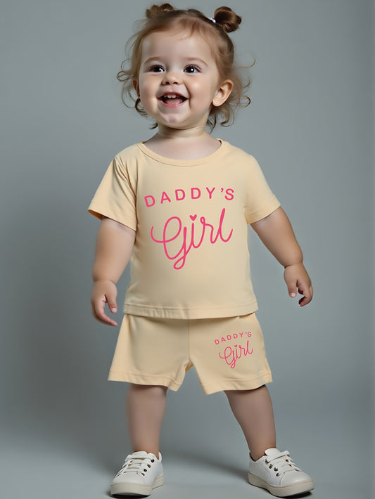 Adorable "Daddy's Girl" Pink Casual Outfit